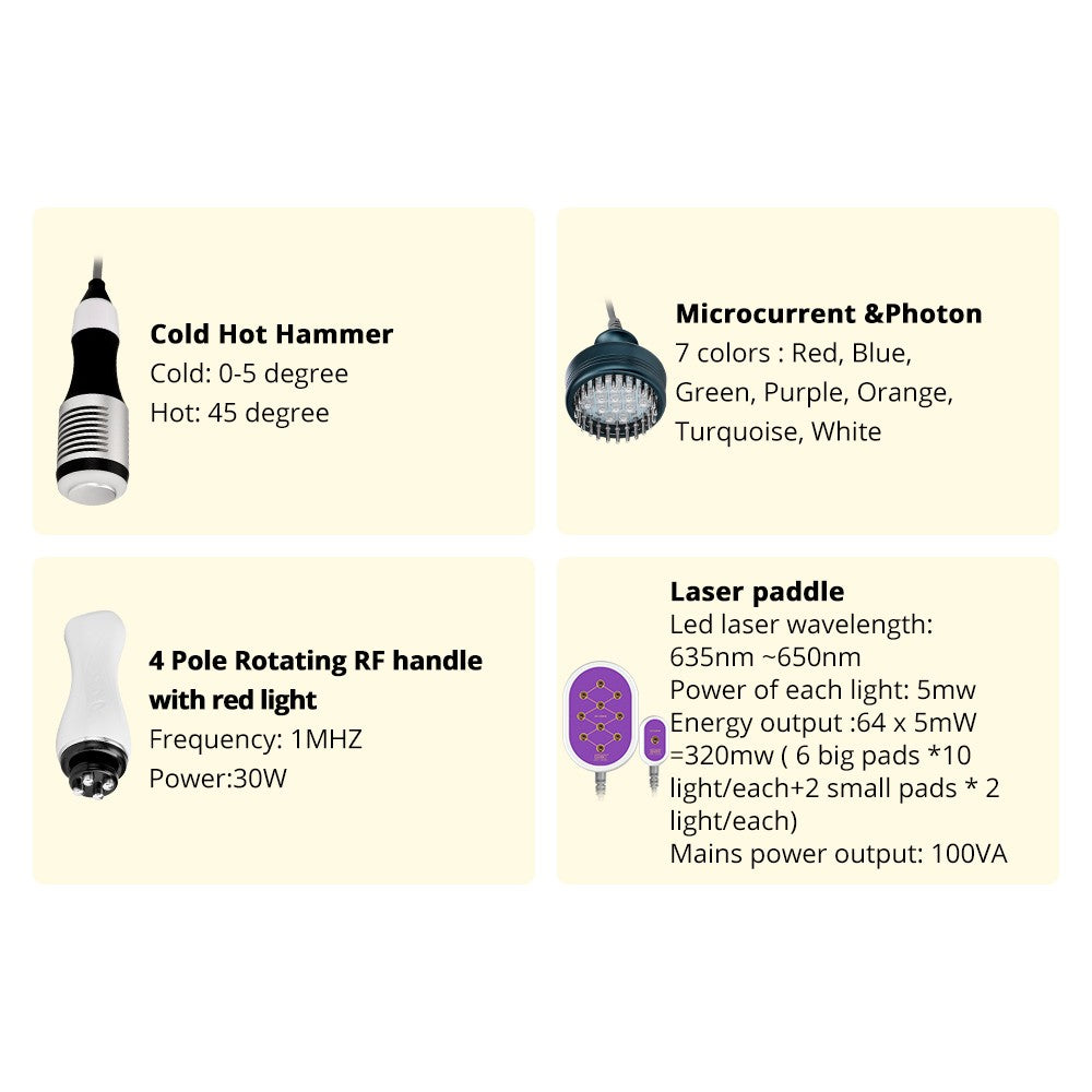 9 in 1 Ultrasonic 40K Cavitation with Rotary -  Rotating RF and Lipo Laser image 4