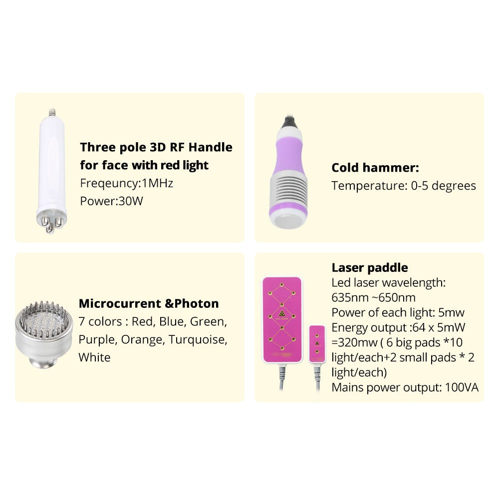 9 in 1 Ultrasonic Cavitation Machine with RF &amp; Lipo Laser Therapy image 4