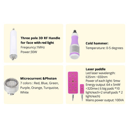 9 in 1 Ultrasonic Cavitation Machine with RF &amp; Lipo Laser Therapy image 4