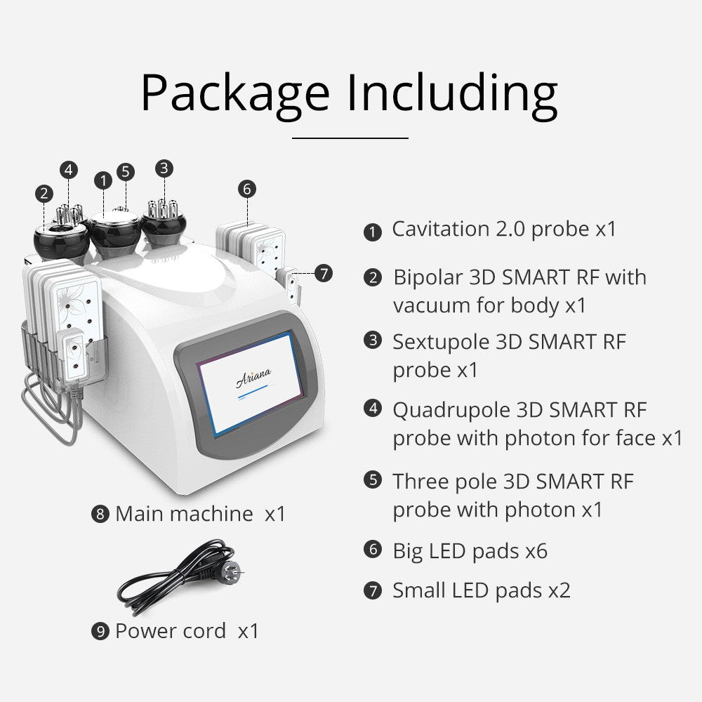40K Cavitation – RF, Lipo | ArianaSpas Blue 6-in-1 – Ariana Spa