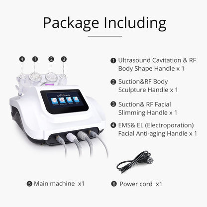 4-in-1 Ultrasonic 30K Cavitation Radio Frequency RF with EMS &amp; EL (Electric Muscle Stimulation and Electroporation) S-Shape Machine image 2