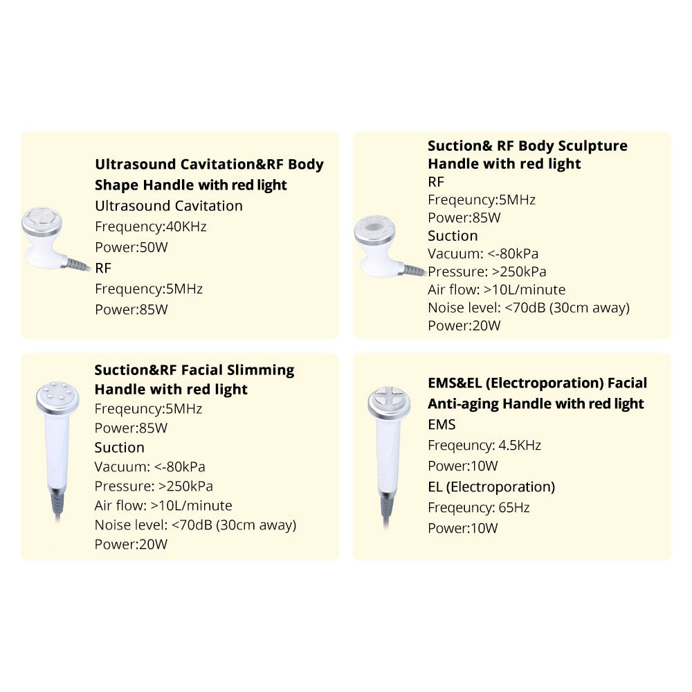 4-in-1 Ultrasonic 30K Cavitation Radio Frequency RF with EMS &amp; EL (Electric Muscle Stimulation and Electroporation) S-Shape Machine image 3