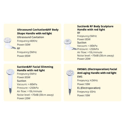 4-in-1 Ultrasonic 30K Cavitation Radio Frequency RF with EMS &amp; EL (Electric Muscle Stimulation and Electroporation) S-Shape Machine image 3
