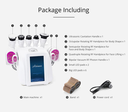 6 in 1 Ultrasonic 40K Cavitation with Rotary - Rotating RF and Lipo Laser image 2