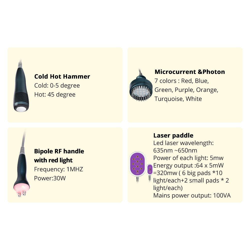 9 in 1 Ultrasonic Cavitation Machine with RF &amp; Lipo Laser Therapy image 4