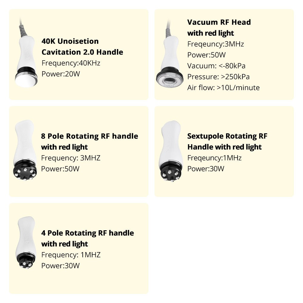 5 in 1 Ultrasonic 40K Cavitation with Rotary - Rotating RF image 3