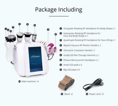 9 in 1 Ultrasonic 40K Cavitation with Rotary -  Rotating RF and Lipo Laser image 2