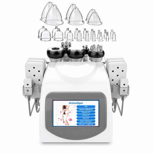 ArianaSpas Blue 7-in-1 professional 40K cavitation, RF, lipo laser and vacuum cupping machine