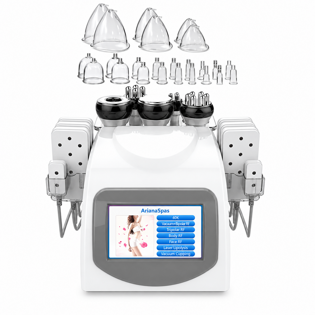 ArianaSpas Blue 7-in-1 professional 40K cavitation, RF, lipo laser and vacuum cupping machine