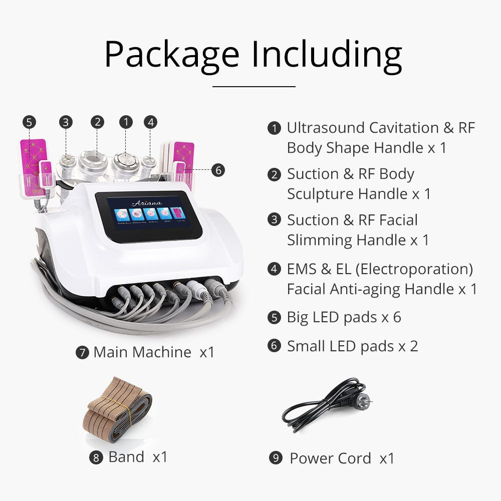 5 in 1 Ultrasonic 30K Cavitation 160mW Lipo Laser Radio Frequency RF with EMS &amp; EL (Electric Muscle Stimulation and Electroporation) S-Shape Machine ( MORE POWERFUL ) image 2