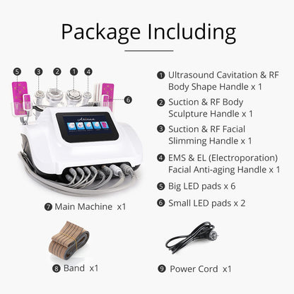 5 in 1 Ultrasonic 30K Cavitation 160mW Lipo Laser Radio Frequency RF with EMS &amp; EL (Electric Muscle Stimulation and Electroporation) S-Shape Machine ( MORE POWERFUL ) image 2